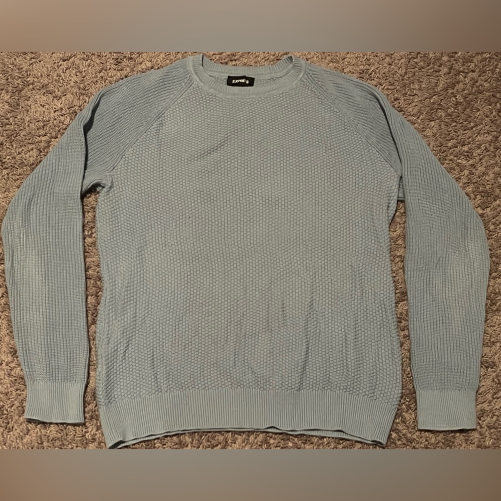 Express Waffle Knit Crewneck Sweater
